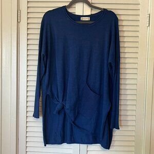 Altar'd State side knot tunic small medium women blue